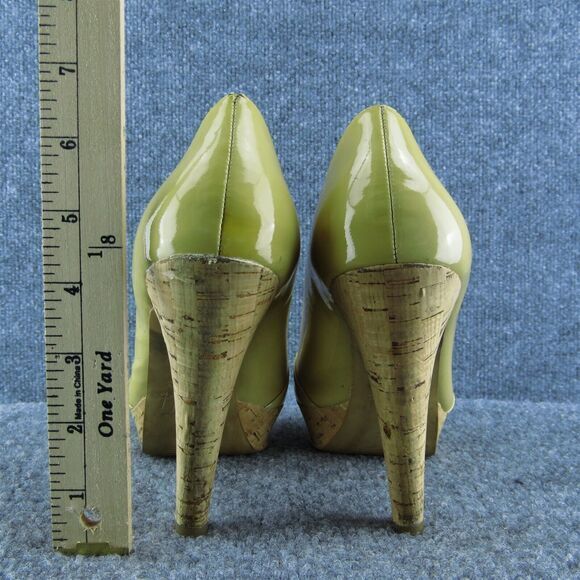 Franco Sarto Zabrina Women Platform Heel Shoes Beige Patent Leather Size 8 Med - Picture 5 of 10